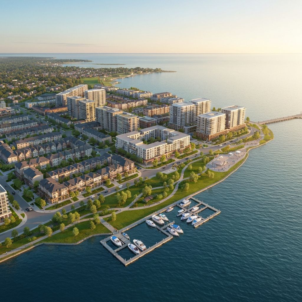 Lakeview Village master plan aerial view